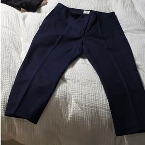 Chico's So Slimming Navy Blue Cropped Trousers Career Business Women